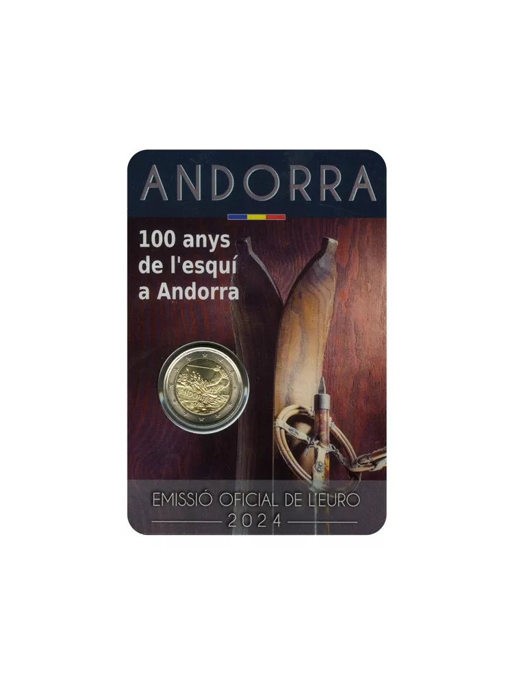 BU : 2 EURO COMMEMORATIVE 2024 : ANDORRE (100 Ans du ski à Andorre)