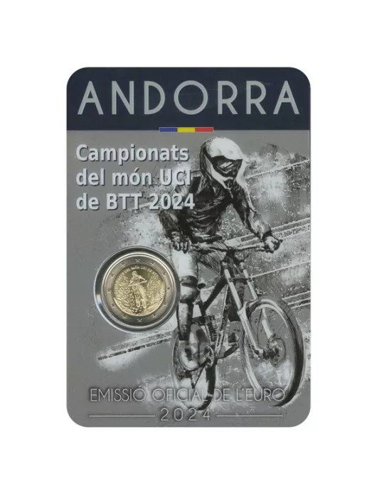 BU : 2 EURO COMMEMORATIVE 2024 : ANDORRE (Championnat du monde de VTT)