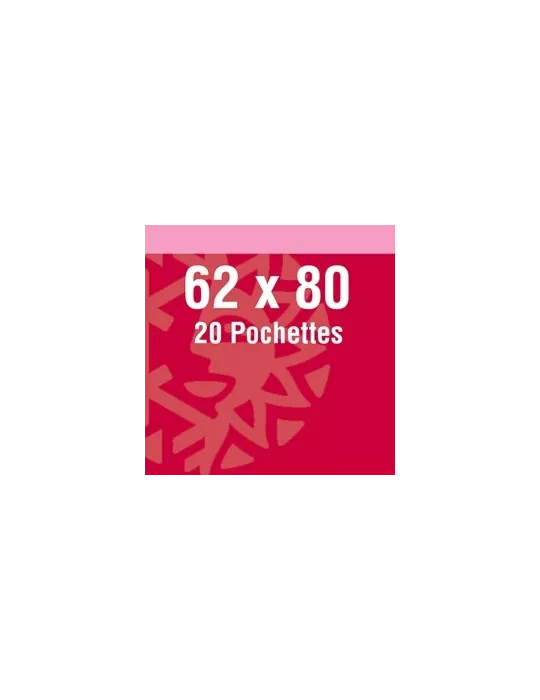 Pochettes double soudure - Lxh:62x80mm (Fond noir)