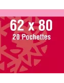 Pochettes double soudure - Lxh:62x80mm (Fond noir)