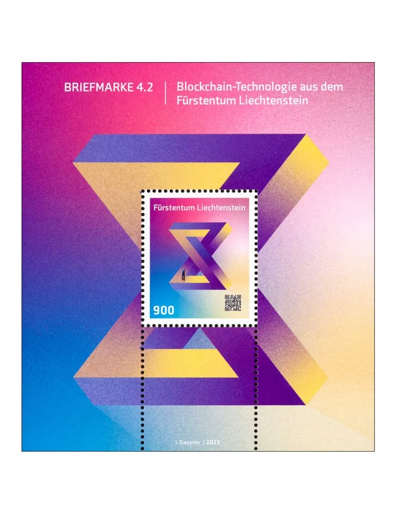 n° F7 - Timbre LIECHTENSTEIN Timbres Crypto