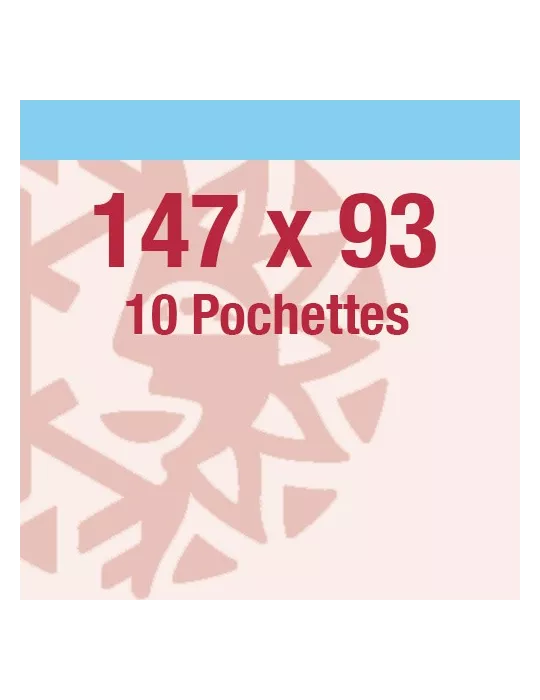 Pochettes double soudure - Lxh:140x85 mm (Fond transparent)