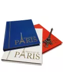 PERFECTA : Classeur fixe pour timbres Souvenir de Paris (Petit modèle-Pages Noires-16p.) Lot de 3