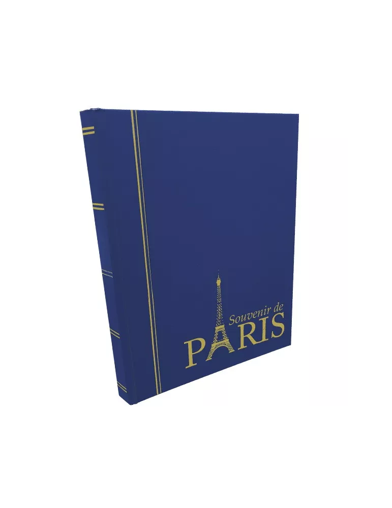 PERFECTA : Classeur fixe pour timbres Souvenir de Paris (Petit modèle-Pages Noires-16p.) Lot de 3