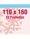 Pochettes double soudure - Lxh:110x160mm (Fond transparent)
