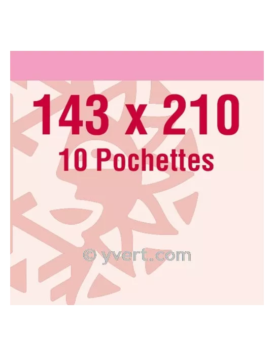 Pochettes double soudure - Lxh:143x210mm (Fond transparent)