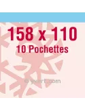 Pochettes double soudure - Lxh:158x110mm (Fond transparent)
