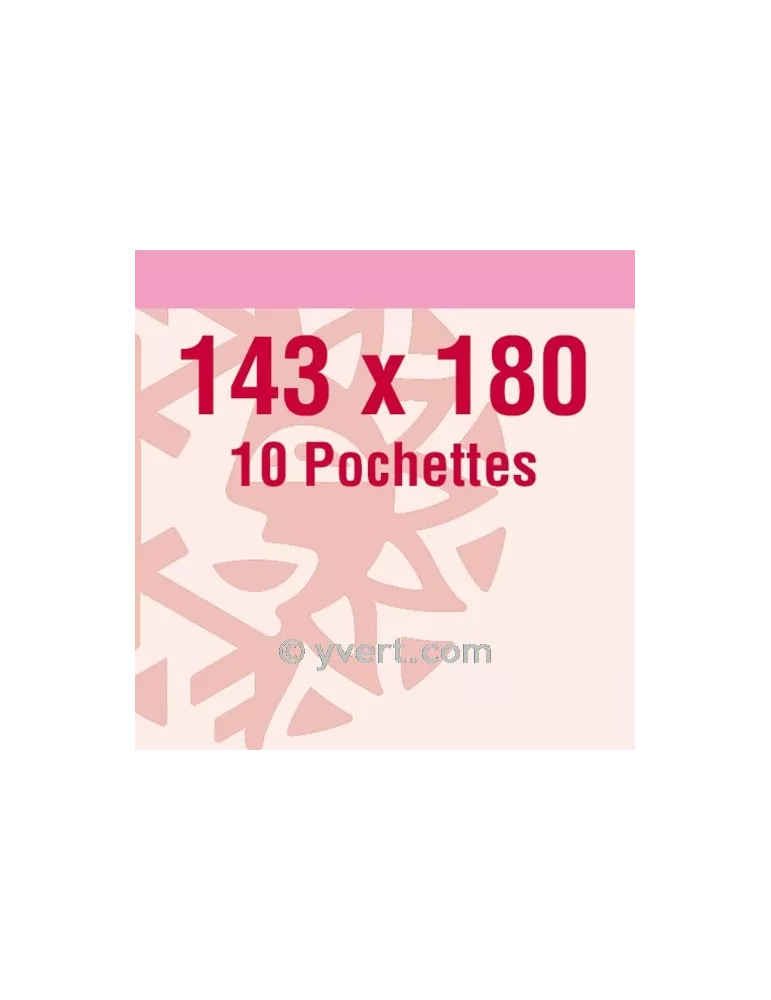 Pochettes double soudure - Lxh:143x180mm (Fond transparent)