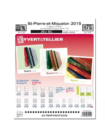 SAINT PIERRE ET MIQUELON SC : 2015 (JEUX AVEC POCHETTES)