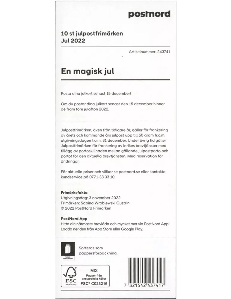 n° C3422 - Timbre SUEDE Carnets