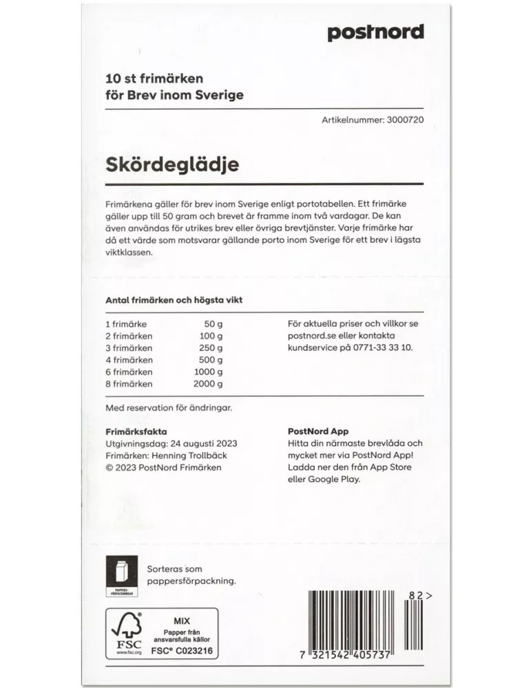 n° C3471 - Timbre SUEDE Carnets