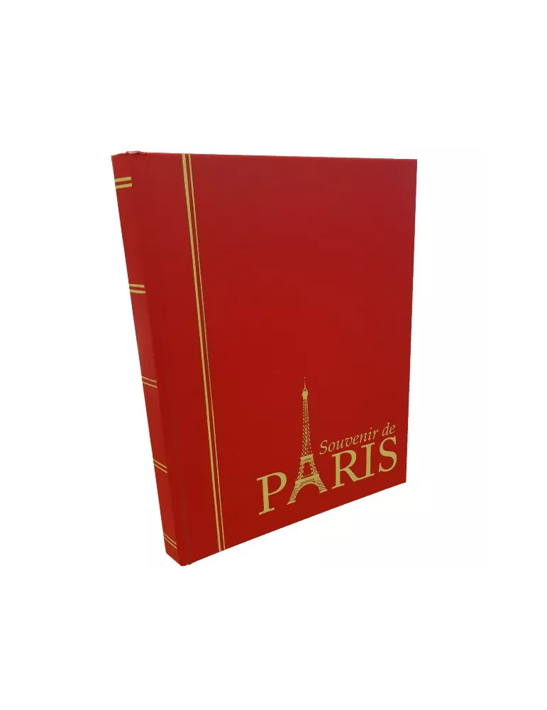 PERFECTA : Classeur fixe pour timbres Souvenir de Paris (Petit modèle-Pages Noires-16p.)