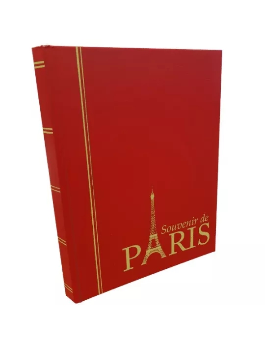 PERFECTA : Classeur fixe pour timbres Souvenir de Paris (Petit modèle-Pages Noires-16p.)