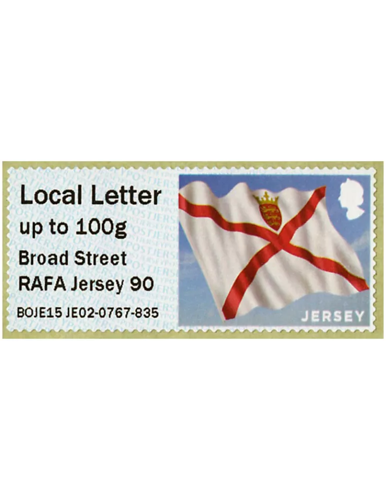 n° 9 - Timbre JERSEY Timbres de distributeurs