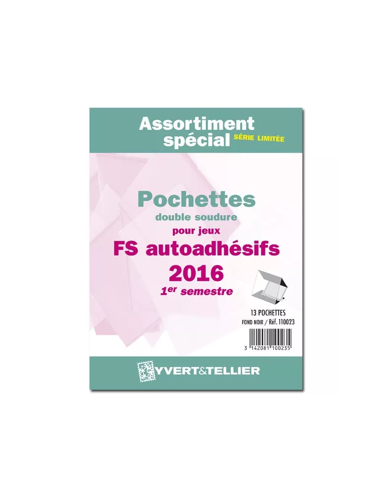 Assortiment de pochettes (double soudure) : 2016-1e sem. (Jeux Autoadhésifs)