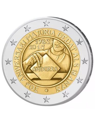 2 EURO COMMEMORATIVE 2015 : ANDORRE (Age majorité 18 ans)