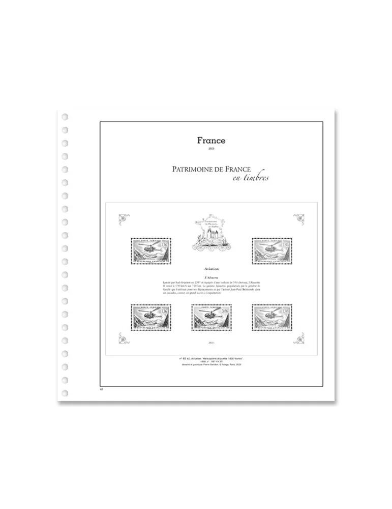 PATRIMOINE DE FRANCE EN TIMBRES SC : 2023 (JEUX AVEC POCHETTES)