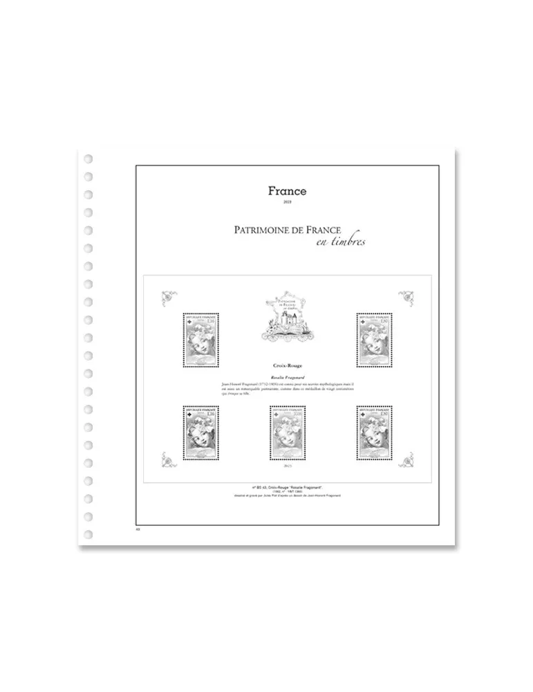 PATRIMOINE DE FRANCE EN TIMBRES SC : 2023 (JEUX AVEC POCHETTES)