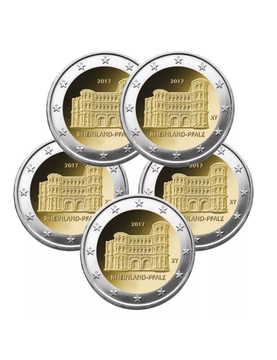 2 EURO COMMEMORATIVE 2017 : ALLEMAGNE (5 pièces)