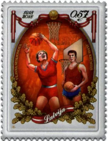 n° 972 - Timbre LETTONIE Poste 2