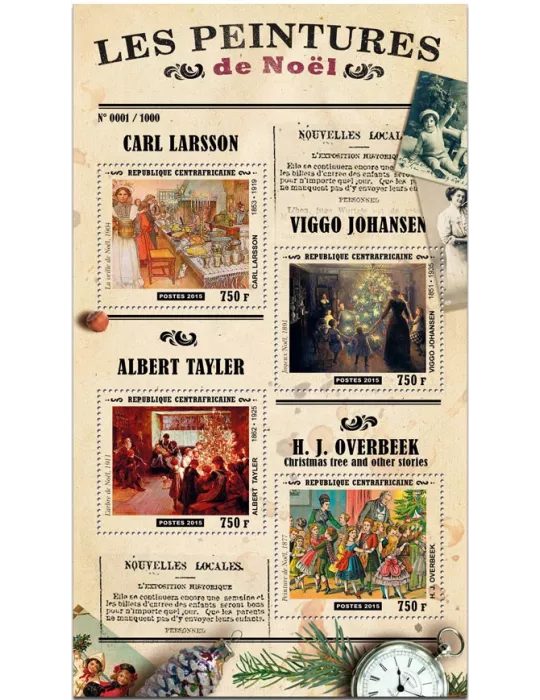 n° 3996 - Timbre CENTRAFRIQUE Poste