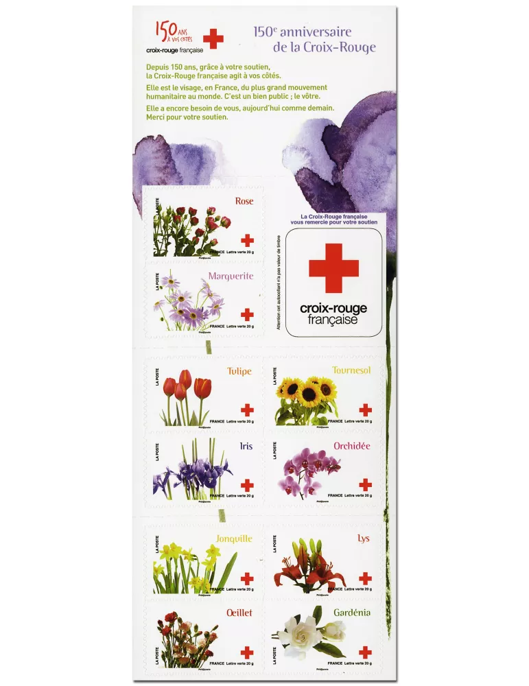 n° 2058 - Timbre France Carnets Croix Rouge (2014)