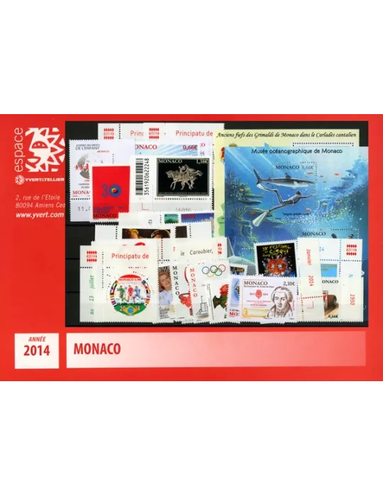 n° 2907/2951 - Timbre Monaco Année complète (2014)