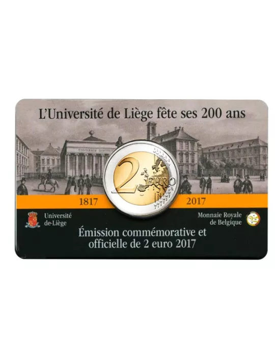 BU : 2 EURO COMMEMORATIVE 2017 : BELGIQUE - Université de Liège (Version flamande)