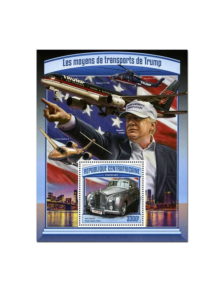 n° 1098 - Timbre CENTRAFRIQUE Blocs et feuillets