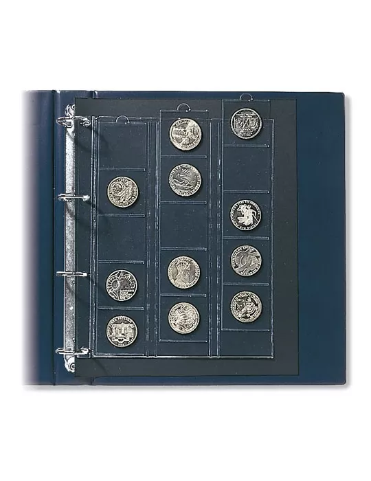 FEUILLES COMPACT A4 ( MONNAIES : Ø jusqu´à 44mm) - SAFE® (x2)