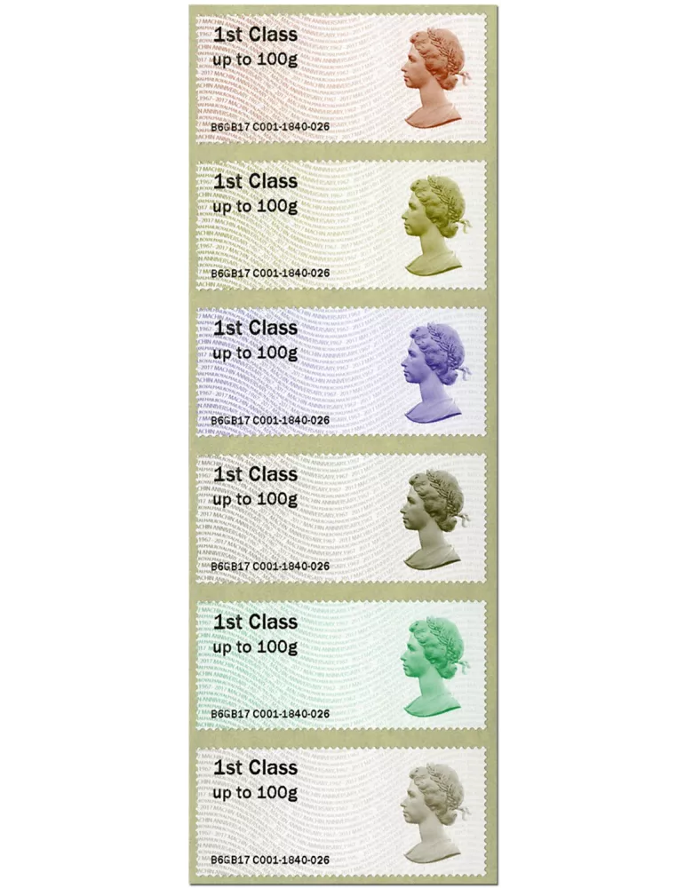 n° 124/129 - Timbre GRANDE-BRETAGNE Timbres de distributeurs