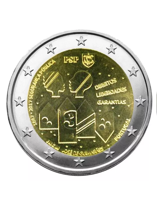 2 EURO COMMEMORATIVE 2017 : PORTUGAL (150 ans sécurité publique)