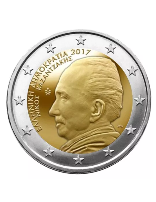 2 EURO COMMEMORATIVE 2017 : GRECE (60ème anniversaire de la mort de Nikos Kazantzakis)