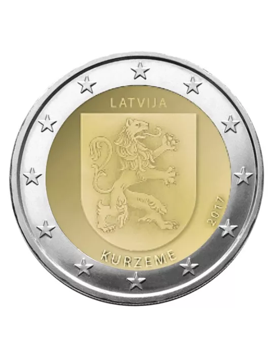 2 EURO COMMEMORATIVE 2017 : LETTONIE (ARMOIRIES DE KURZEME)
