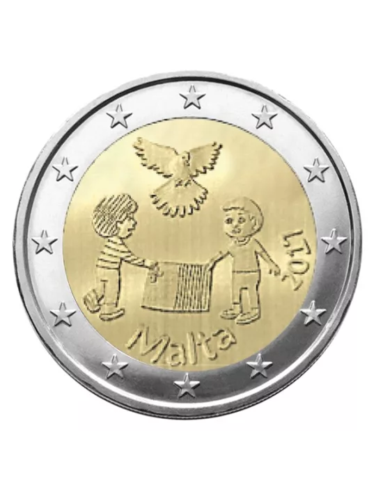 2 EURO COMMEMORATIVE 2017 : MALTE (LA PAIX)