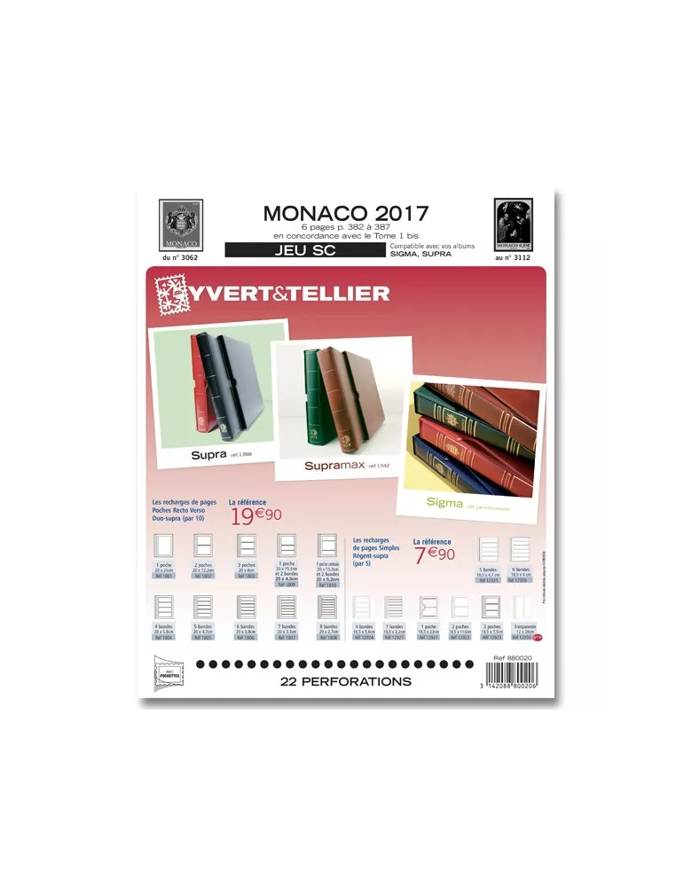 MONACO SC : 2017 (JEUX AVEC POCHETTES)