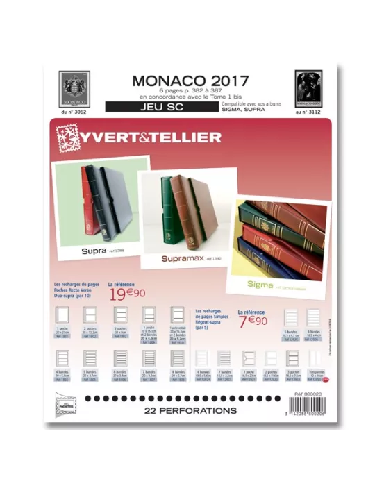 MONACO SC : 2017 (JEUX AVEC POCHETTES)