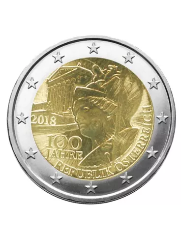 2 EURO COMMEMORATIVE 2018 : AUTRICHE (100 ans République Autrichienne)
