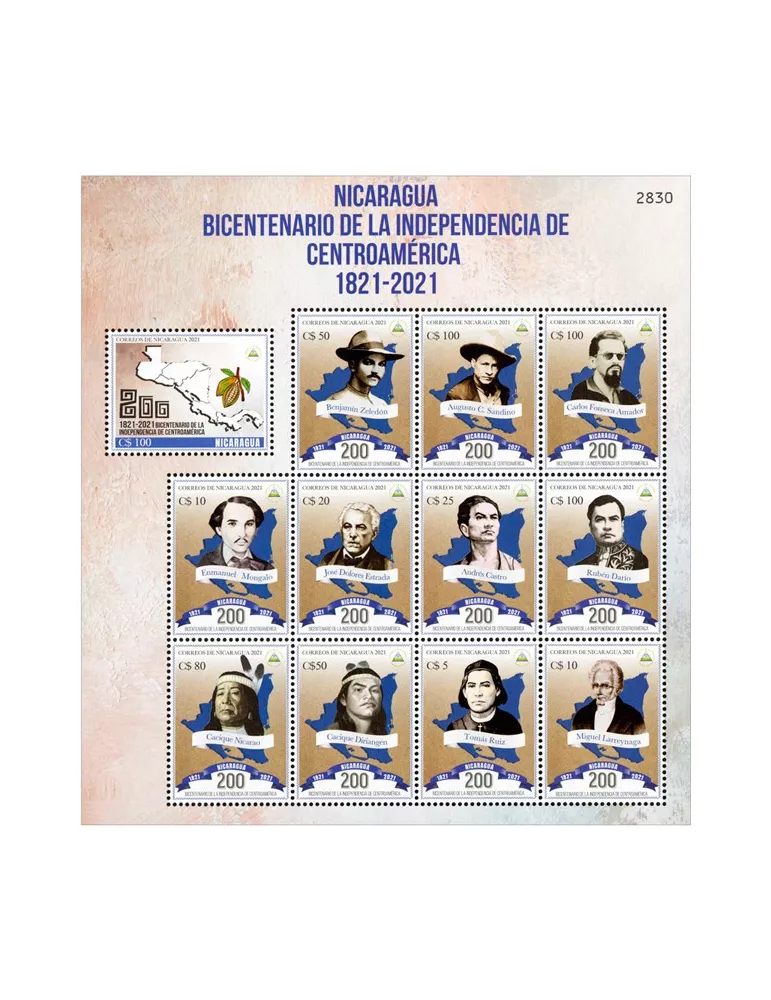 n° 2735/2746 - Timbre NICARAGUA Poste