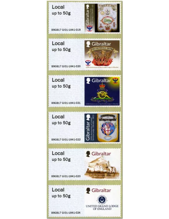 n° 47/52 - Timbre GIBRALTAR Timbres de distributeurs