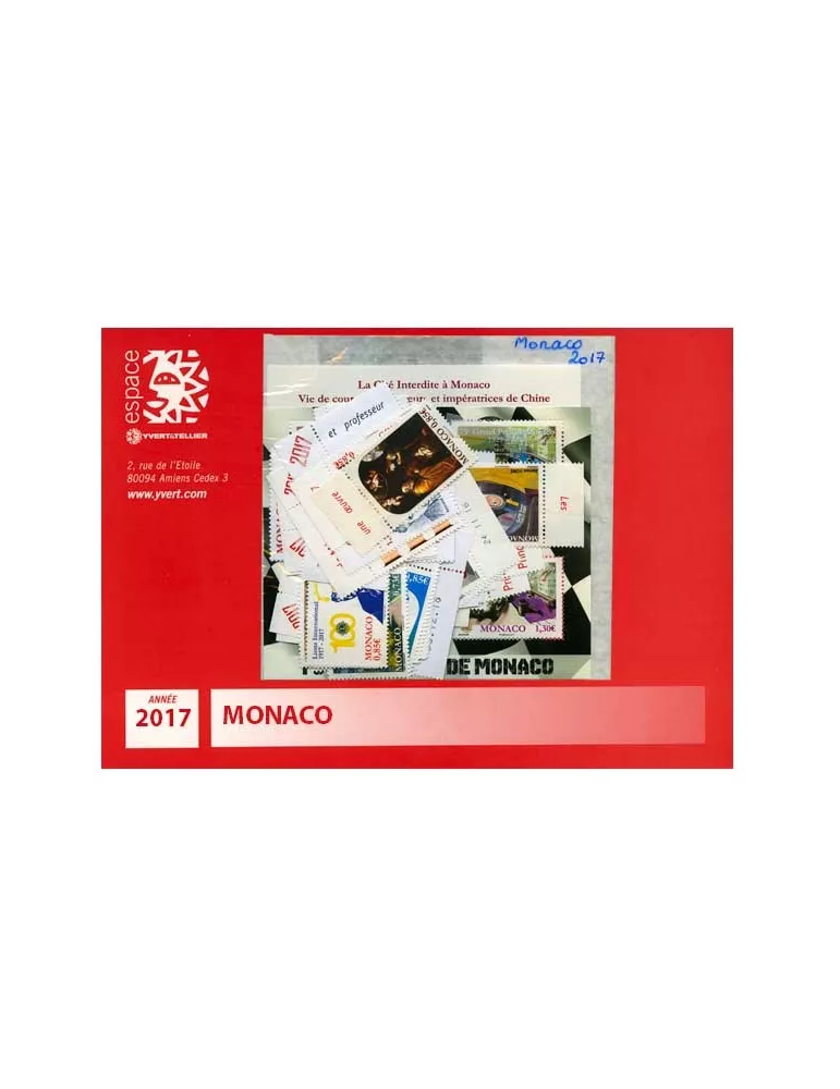 n° 3062/F3115 - Timbre Monaco Année complète (2017)