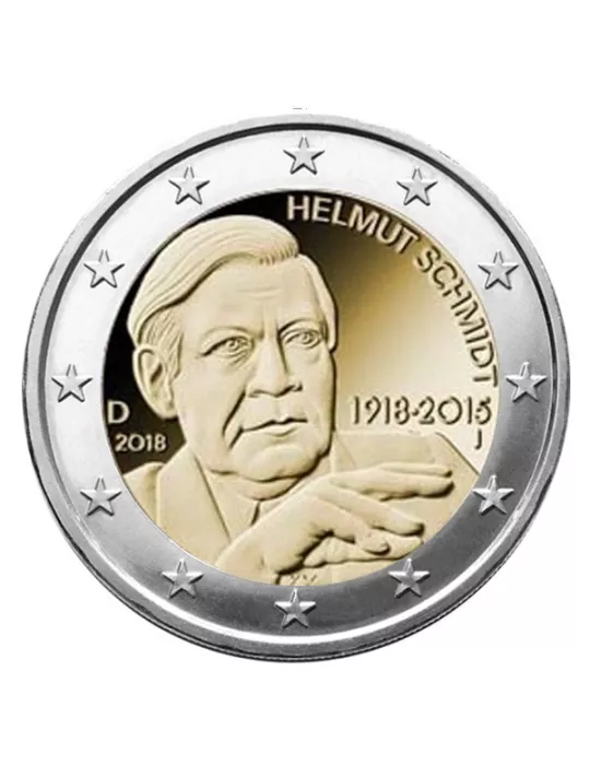 2 EURO COMMEMORATIVE 2018 : ALLEMAGNE (HELMUT SCHMIDT)
