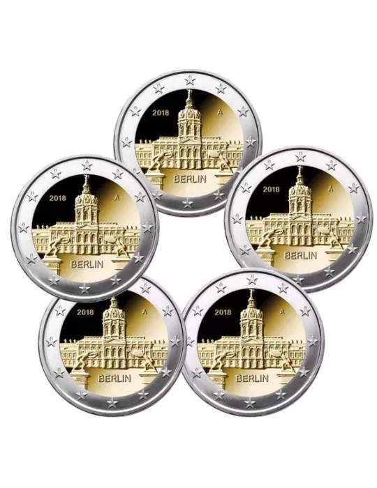 2 EURO COMMEMORATIVE 2018 : ALLEMAGNE (BERLIN) (5 pièces)