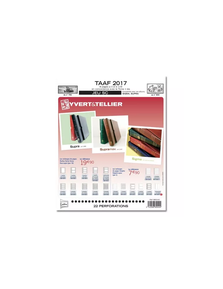 TAAF SC : 2017 (JEUX AVEC POCHETTES)