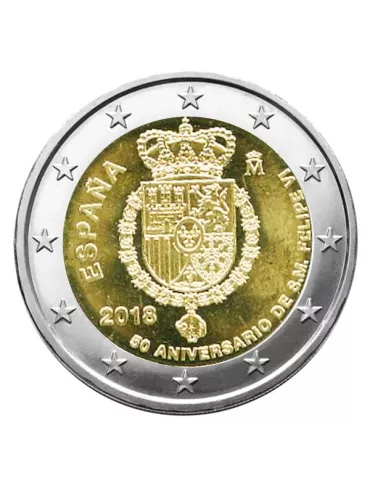 2 EURO COMMEMORATIVE 2018 : ESPAGNE (50ème anniversaire du roi Felipe VI)