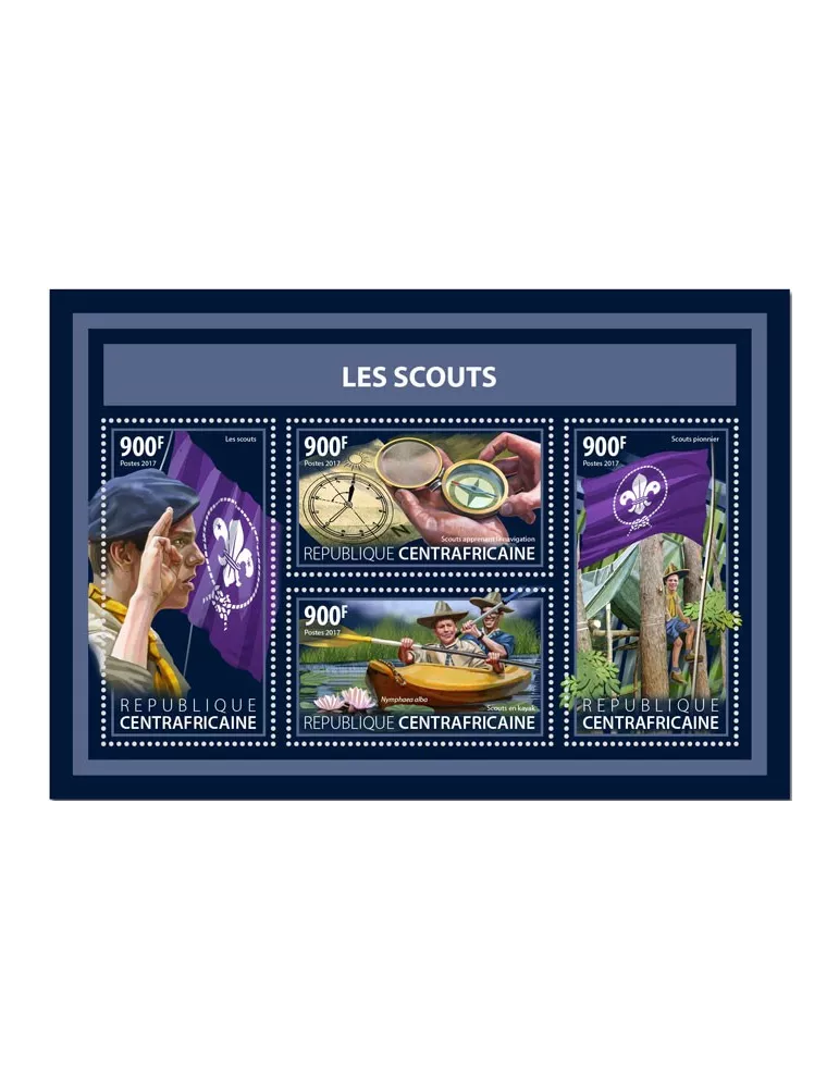 n° 5177/5180 - Timbre CENTRAFRIQUE Poste