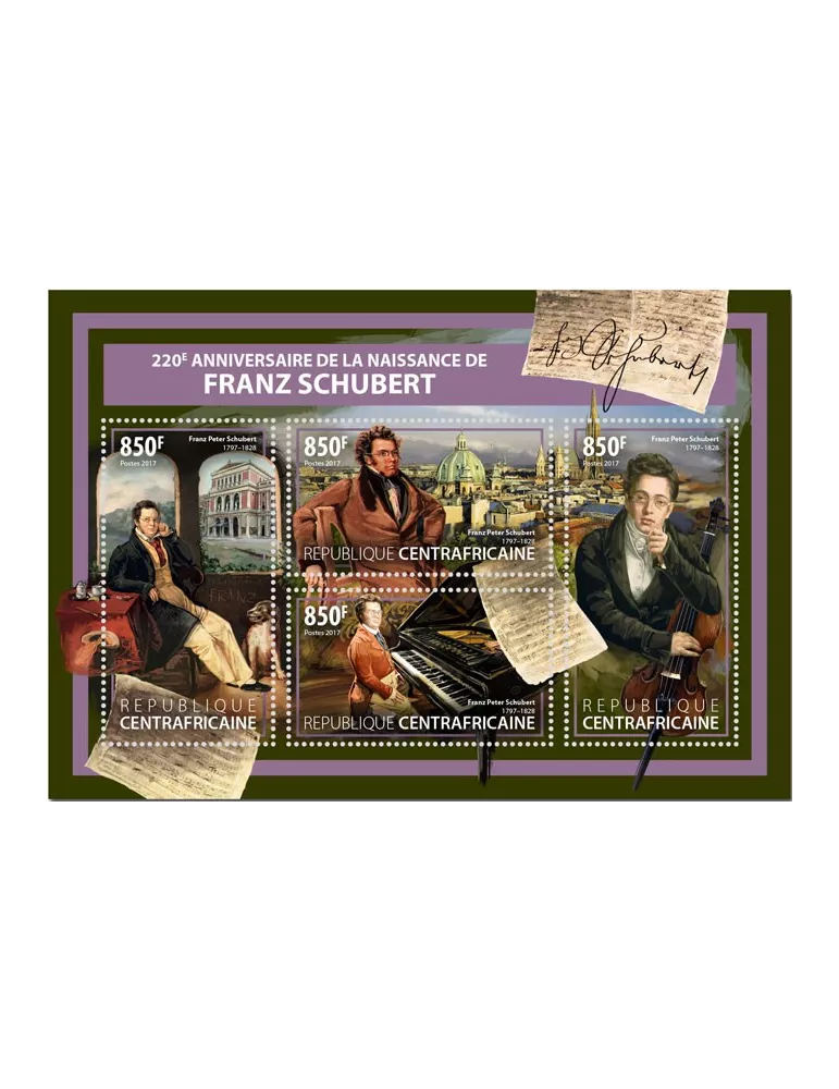 n° 5197/5200 - Timbre CENTRAFRIQUE Poste