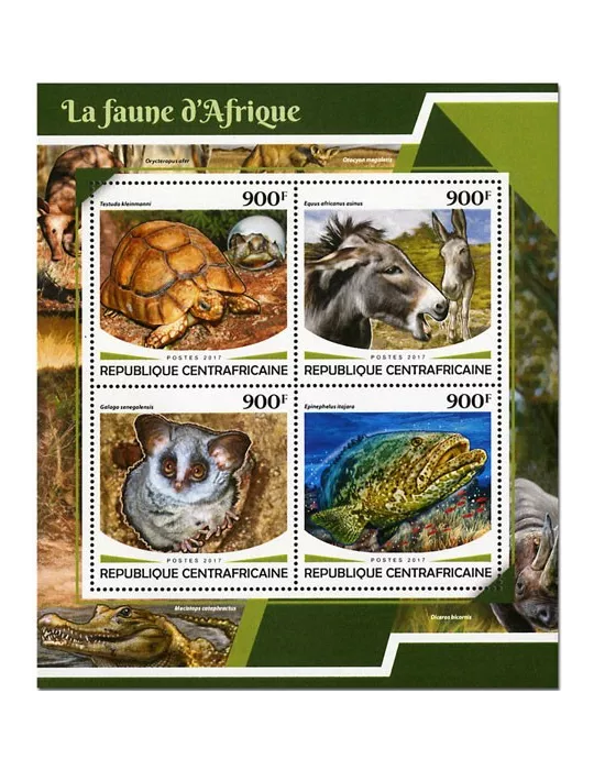 n° 5221/5224 - Timbre CENTRAFRIQUE Poste