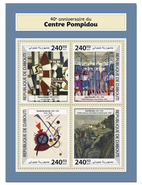 n° 1724/1727 - Timbre DJIBOUTI Poste