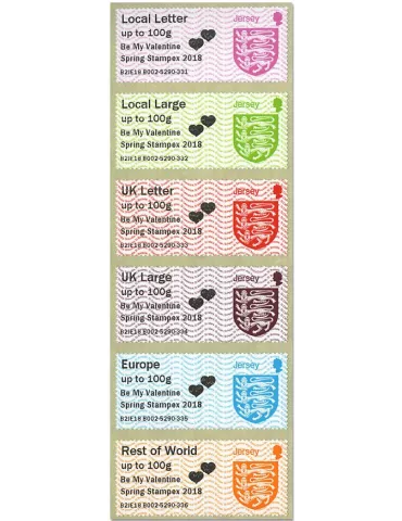 n° 92/97 - Timbre JERSEY Timbres de distributeurs